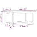 vidaXL mézbarna tömör fenyőfa dohányzóasztal 110 x 55 x 45 cm
