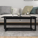 vidaXL fekete tömör fenyőfa dohányzóasztal 110 x 55 x 45 cm