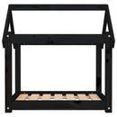 vidaXL fekete tömör fenyőfa kutyaágy 71 x 55 x 70 cm