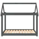 vidaXL szürke tömör fenyőfa kutyaágy 101x70x90 cm