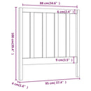 vidaXL fekete tömör fenyőfa ágy fejtámla 95 x 4 x 100 cm