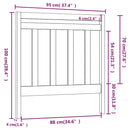 vidaXL tömör fenyőfa ágy fejtámla 95 x 4 x 100 cm