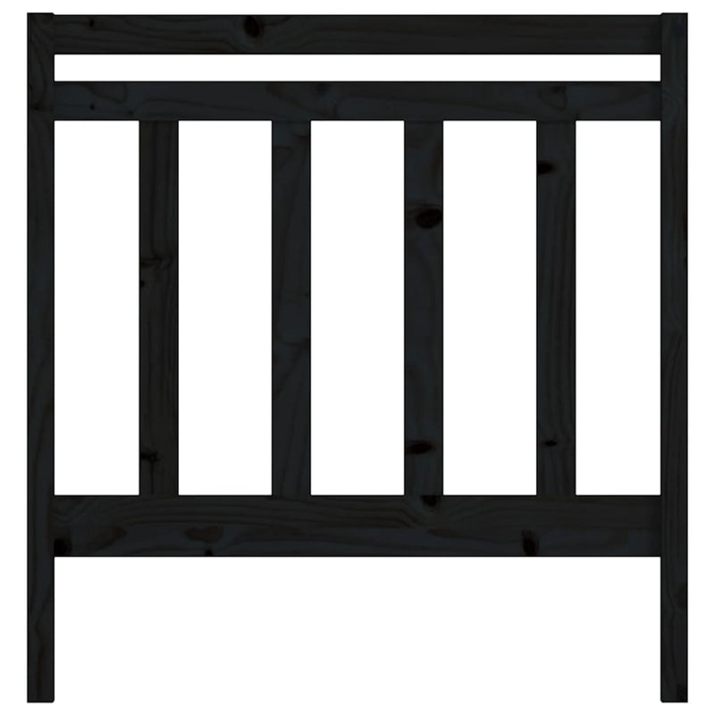 vidaXL fekete tömör fenyőfa ágy fejtámla 95 x 4 x 100 cm