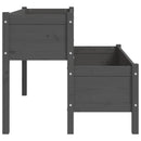 vidaXL szürke tömör fenyő növénytartó 110x84x75 cm