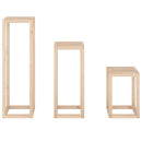 vidaXL 3 részes tömör fenyőfa növénytartó éllvány szett