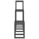 vidaXL 3 részes szürke tömör fenyőfa növénytartó