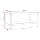 vidaXL fehér tömör fenyőfa dohányzóasztal 110 x 55 x 45 cm