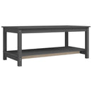 vidaXL szürke tömör fenyőfa dohányzóasztal 110 x 55 x 45 cm