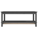 vidaXL szürke tömör fenyőfa dohányzóasztal 110 x 55 x 45 cm