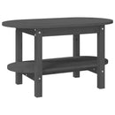 vidaXL szürke tömör fenyőfa dohányzóasztal 80 x 45 x 45 cm