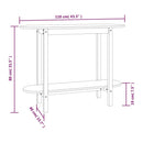 vidaXL fehér tömör fenyőfa tálalóasztal 110 x 40 x 80 cm
