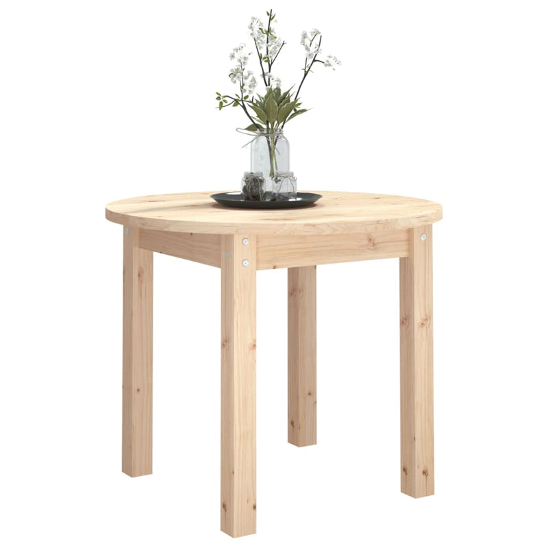 vidaXL tömör fenyőfa dohányzóasztal Ø 55 x 45 cm