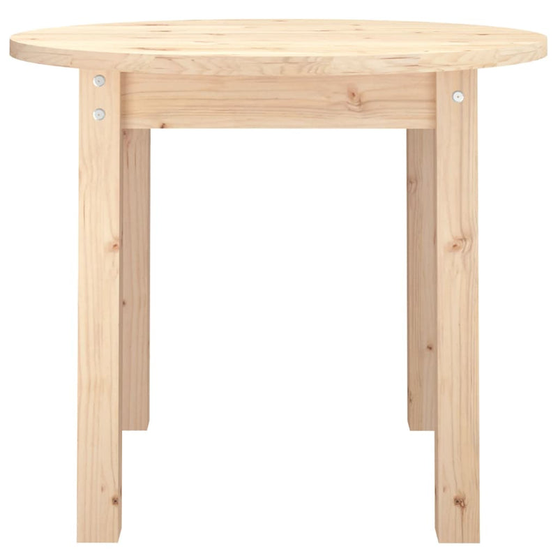 vidaXL tömör fenyőfa dohányzóasztal Ø 55 x 45 cm