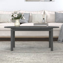 vidaXL szürke tömör fenyőfa dohányzóasztal 110 x 55 x 45 cm