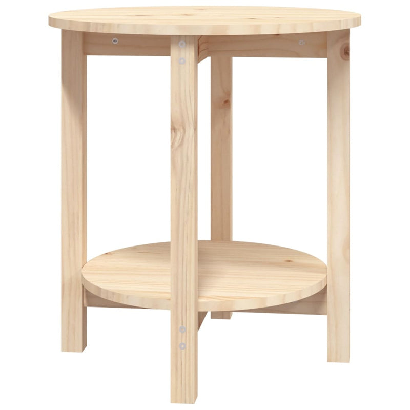 vidaXL tömör fenyőfa dohányzóasztal Ø 55 x 60 cm