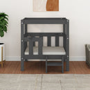 vidaXL szürke tömör fenyőfa kutyaágy 65,5x50,5x70 cm