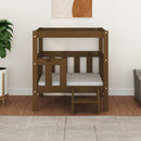 vidaXL mézbarna tömör fenyőfa kutyaágy 65,5x50,5x70 cm