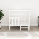 vidaXL fehér tömör fenyőfa kutyaágy 105,5x83,5x100 cm