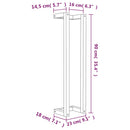 vidaXL fehér tömör fenyőfa törülközőtartó 23 x 18 x 90 cm
