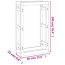 vidaXL mézbarna tömör fenyőfa tűzifatartó állvány 60 x 25 x 100 cm