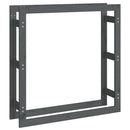 vidaXL szürke tömör fenyőfa tűzifatartó állvány 100x25x100 cm