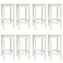 vidaXL 9 részes fehér tömör fenyőfa bárszett