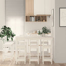 vidaXL 9 részes fehér tömör fenyőfa bárszett