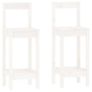 vidaXL 3 részes fehér tömör fenyőfa bárszett