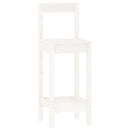 vidaXL 3 részes fehér tömör fenyőfa bárszett