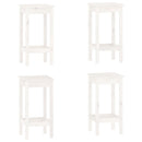 vidaXL 5 részes fehér tömör fenyőfa bárszett