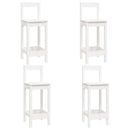 vidaXL 5 részes fehér tömör fenyőfa bárszett