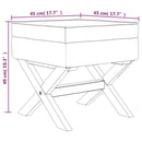 vidaXL sötétszürke bársony tárolóülőke 45 x 45 x 49 cm
