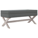 vidaXL sötétszürke szövet tárolóülőke 110 x 45 x 49 cm