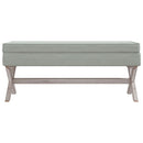 vidaXL világosszürke bársony tárolóülőke 110 x 45 x 49 cm