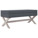 vidaXL sötétszürke bársony tárolóülőke 110 x 45 x 49 cm