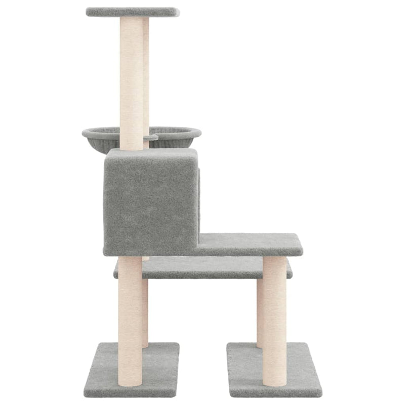 vidaXL világosszürke macskabútor szizál kaparófákkal 94,5 cm