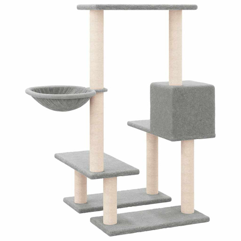 vidaXL világosszürke macskabútor szizál kaparófákkal 94,5 cm