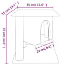 vidaXL krémszínű macskabútor szizál kaparófákkal 37 cm