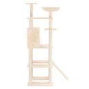 vidaXL krémszínű macskabútor szizál kaparófákkal 166 cm