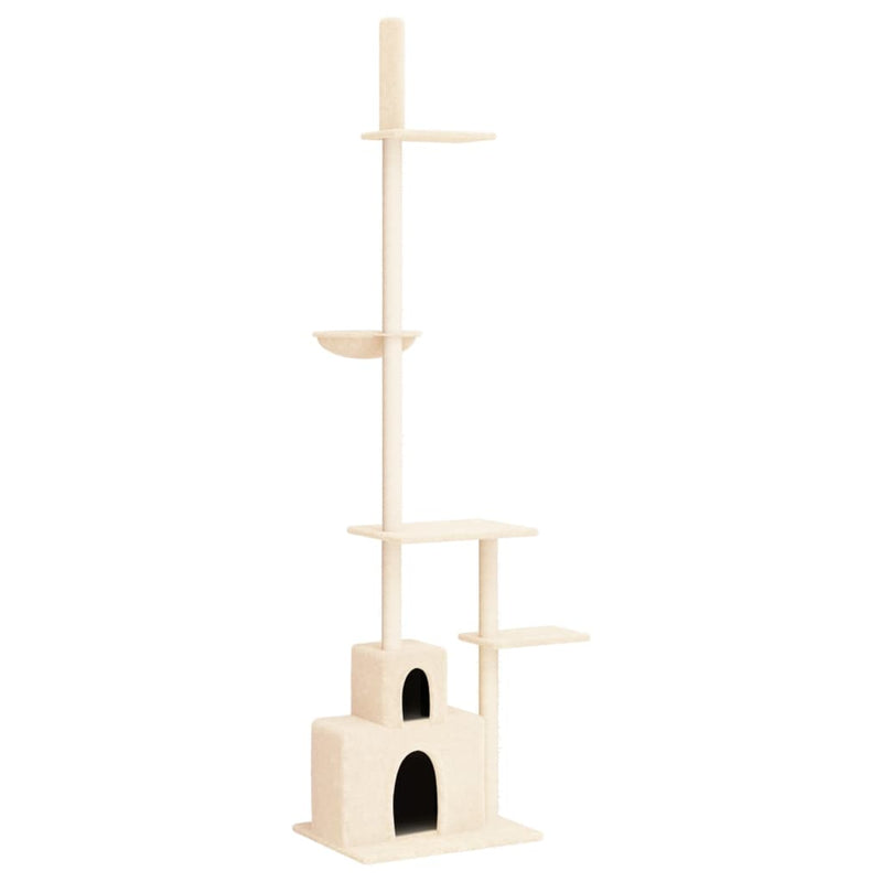 vidaXL krémszínű plafonig érő kaparófa 250,5-276,5 cm