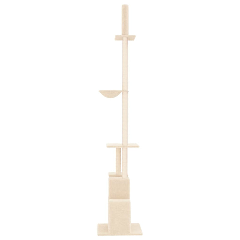 vidaXL krémszínű plafonig érő kaparófa 250,5-276,5 cm