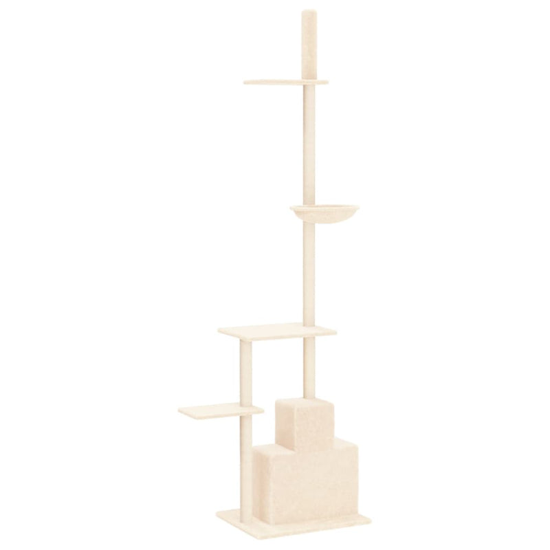vidaXL krémszínű plafonig érő kaparófa 250,5-276,5 cm