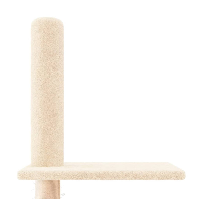vidaXL krémszínű plafonig érő kaparófa 250,5-276,5 cm