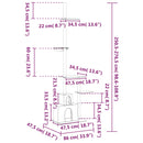 vidaXL sötétszürke plafonig érő kaparófa 250,5-276,5 cm