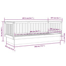 vidaXL szürke tömör fenyőfa kanapéágy 100 x 200 cm