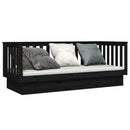 vidaXL fekete tömör fenyőfa kanapéágy 75 x 190 cm