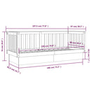 vidaXL mézbarna tömör fenyőfa kanapéágy 90 x 190 cm