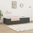 vidaXL szürke tömör fenyőfa kanapéágy 90 x 200 cm
