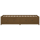 vidaXL mézbarna tömör fenyőfa kanapéágy 90 x 200 cm