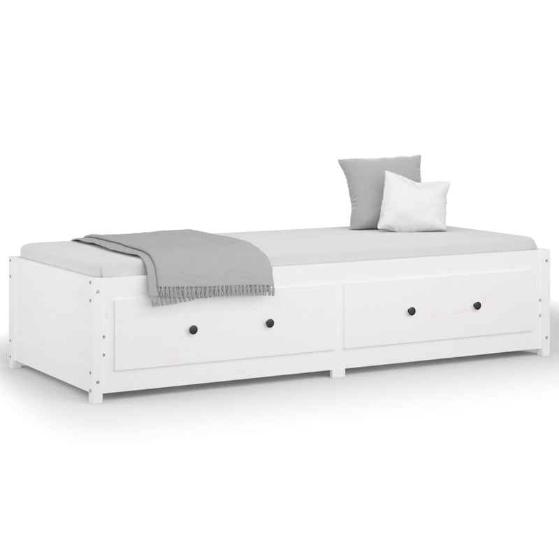 vidaXL kanapéágy ágy matrac fehér 75x190 cm tömör fa fenyőfa